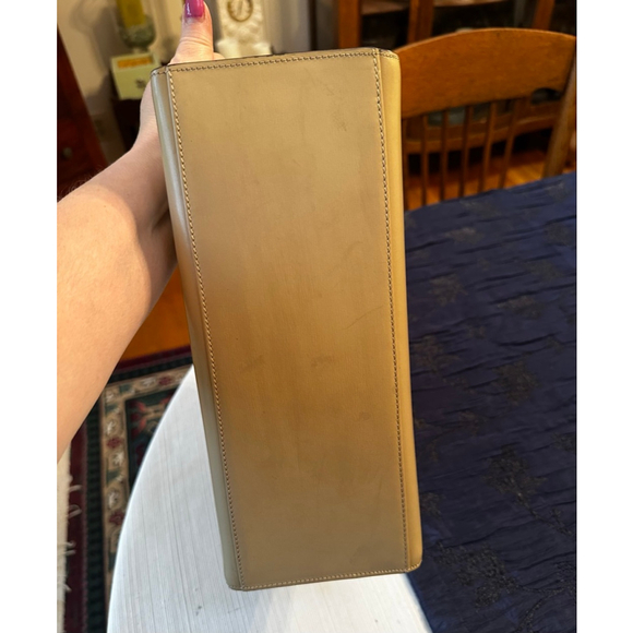 Celine Beige Leather Satchel Bag with Gold Hardware - Picture 13 of 15